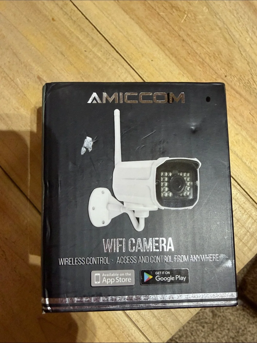 Amiccom White WiFi Outdoor Security Camera - Wireless Surveillance